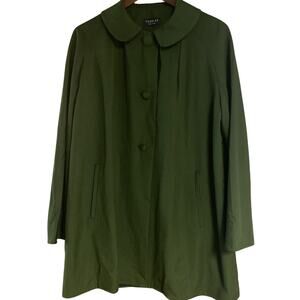 Yeohlee Lagenlook Long Olive Green Jacket Blazer With Skirt, Set Size M, Wool